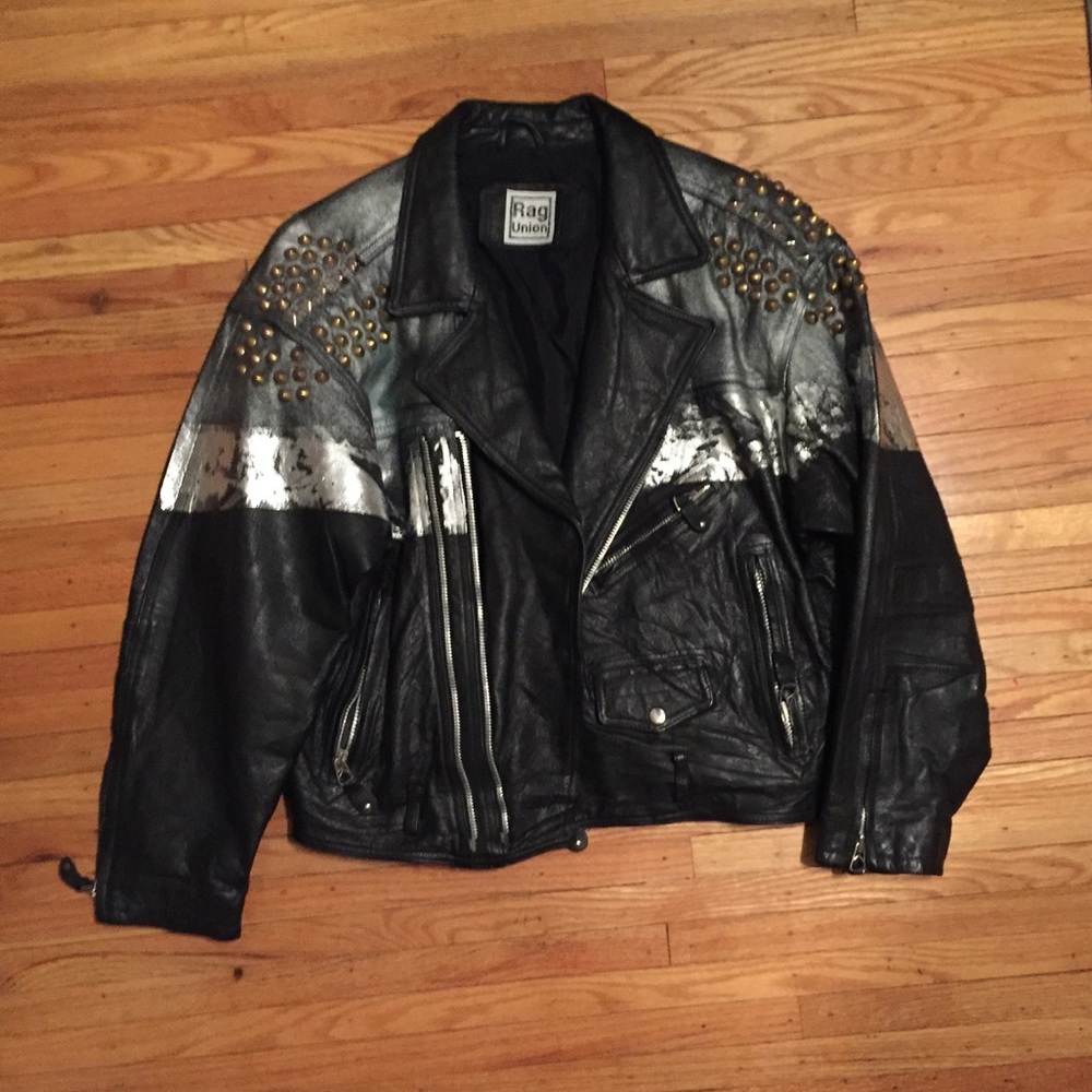 Leather Motorcycle Jacket, Men's